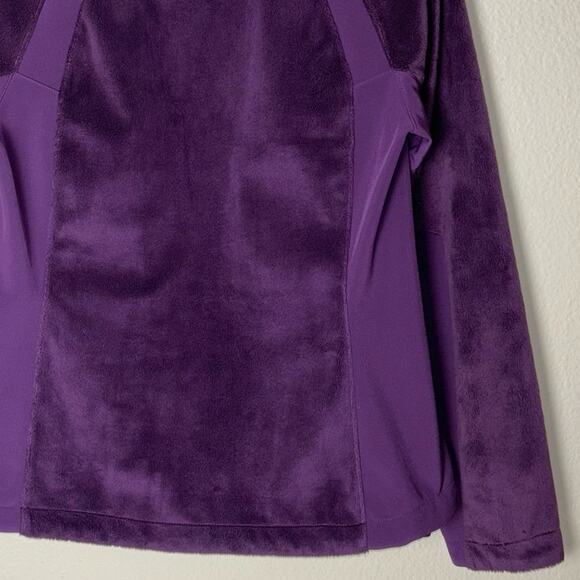 Rei Purple Plush Fleece Zip Up Jacket Mock Neck Women's XS Teddy Bear fuzzy - Picture 13 of 16